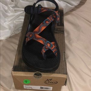 Blue and orange chacos. Size 9 M